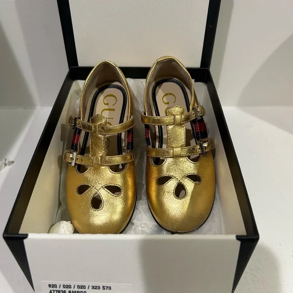 Gucci | Shoes | Gucci Kids Gold Dress Shoes | Poshmark